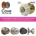thumbnail image 3 of Enjoy Cover New Door Knob Cover Grips Non Slip Arthritis & Senior Living Aids Grippy Easy Open Decorative. Simple Functional Effective Solution- 4 Pack (White, Cove), 3 of 4
