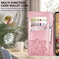 thumbnail image 4 of Designed for Samsung Galaxy A23 5G Case Wallet,Women Flip Folio Cover with Credit Card Holders Butterfly Embossed PU Leather Kickstand Wrist Strap Phone Case for Galaxy A23 5G/A23 4G (Rose Gold), 4 of 7