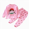 thumbnail image 4 of NOLDARES Toddler Baby Boy Clothes 2pcs Fall Winter Outfits Long Sleeve Pullover Sweatshirt Casual Pants Graphic Print Clothing Set(Pink,6-7 Y), 4 of 4