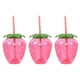 thumbnail image 1 of 3/6pcs Copa de fiesta de verano hawaiana 500ml Forma de piña / fresa con pajita, 1 of 9