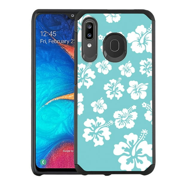 For Samsung Galaxy A20 / A50 Case, Dual-Layer Hybrid Shockproof Protective Phone Case (Black) by