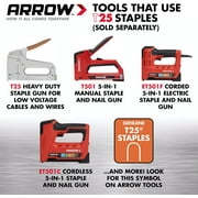Arrow T25 9/16 Heavy Duty Cable Staples - 1000 Count for Computer and Phone Cables