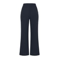 thumbnail image 5 of HomeGardon Women's Wide Leg Pants,Pants for Women Solid Color High Waist Wide Leg Pants Casual Loose Elastic Waist Straight Leg Pocket Pants,S-XXL, 5 of 6