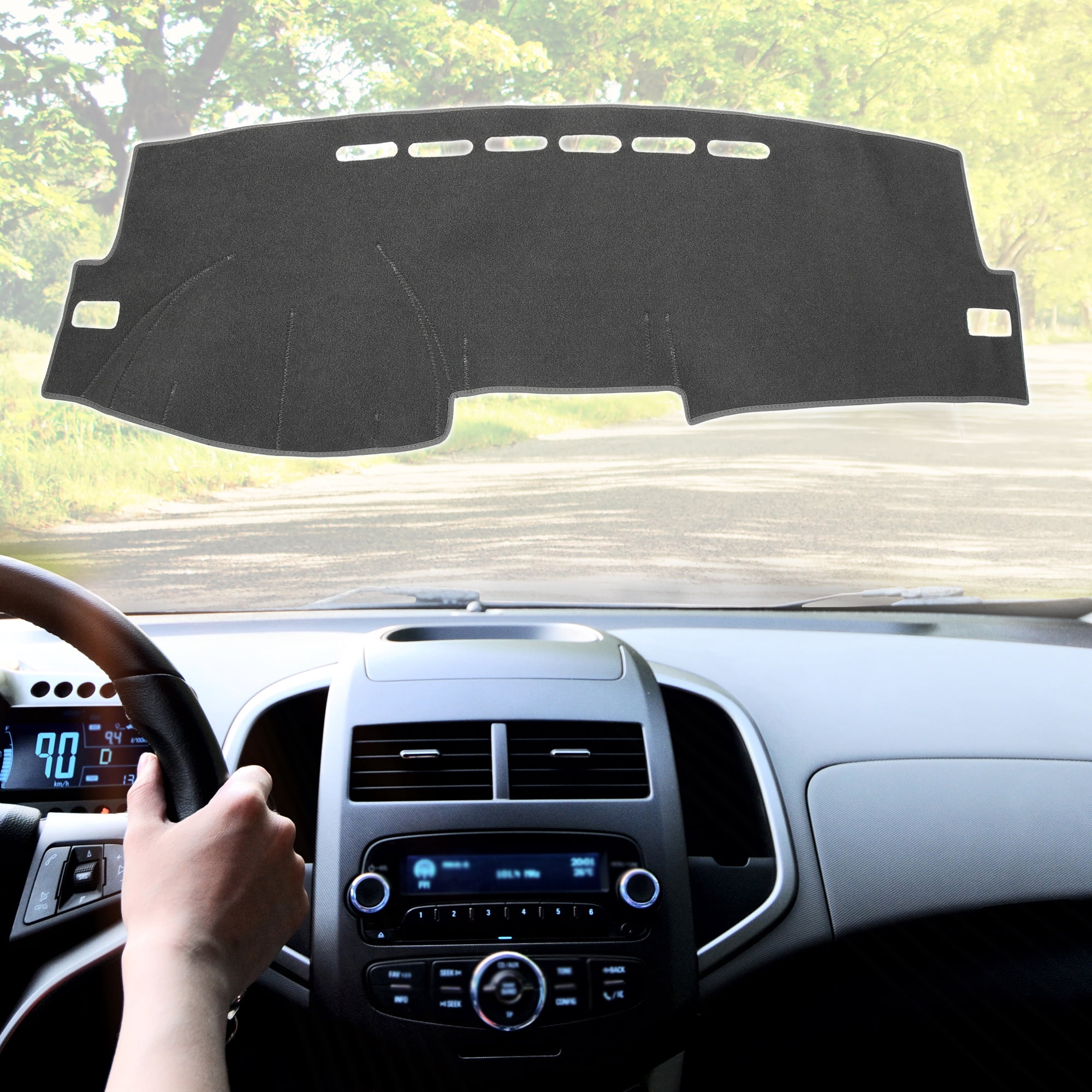Unique Bargains Dashboard Cover Nonslip Dash Cover for Toyota Corolla 2009-2013 Gray