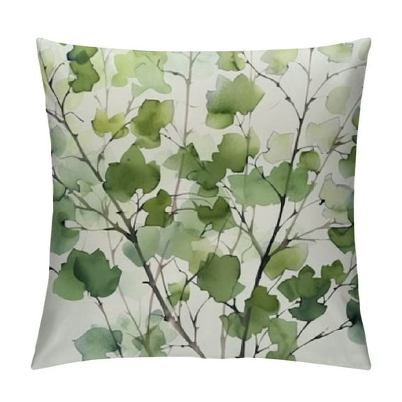 Creowell Sage Green Pillow Covers Fall Farmhouse Print Decorative Pillows for Couch Outdoor Pillows Case, Green Throw Pillow Cover for Living Room Bedroom Cushion Covers for Home Decor