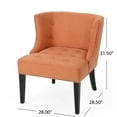 thumbnail image 4 of 28"L Accent Chair with Nailhead Trim,Modern Comfy Upholstered Reading Chairs for Bedroom,Living Room,Orange, 4 of 9