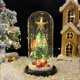 thumbnail image 1 of Árbol de Navidad con luces LED para mujer y niño, Reno de Papá Noel en vidrio, decoración de fiesta en casa, adornos de Año Nuevo, regalos, 1 of 4