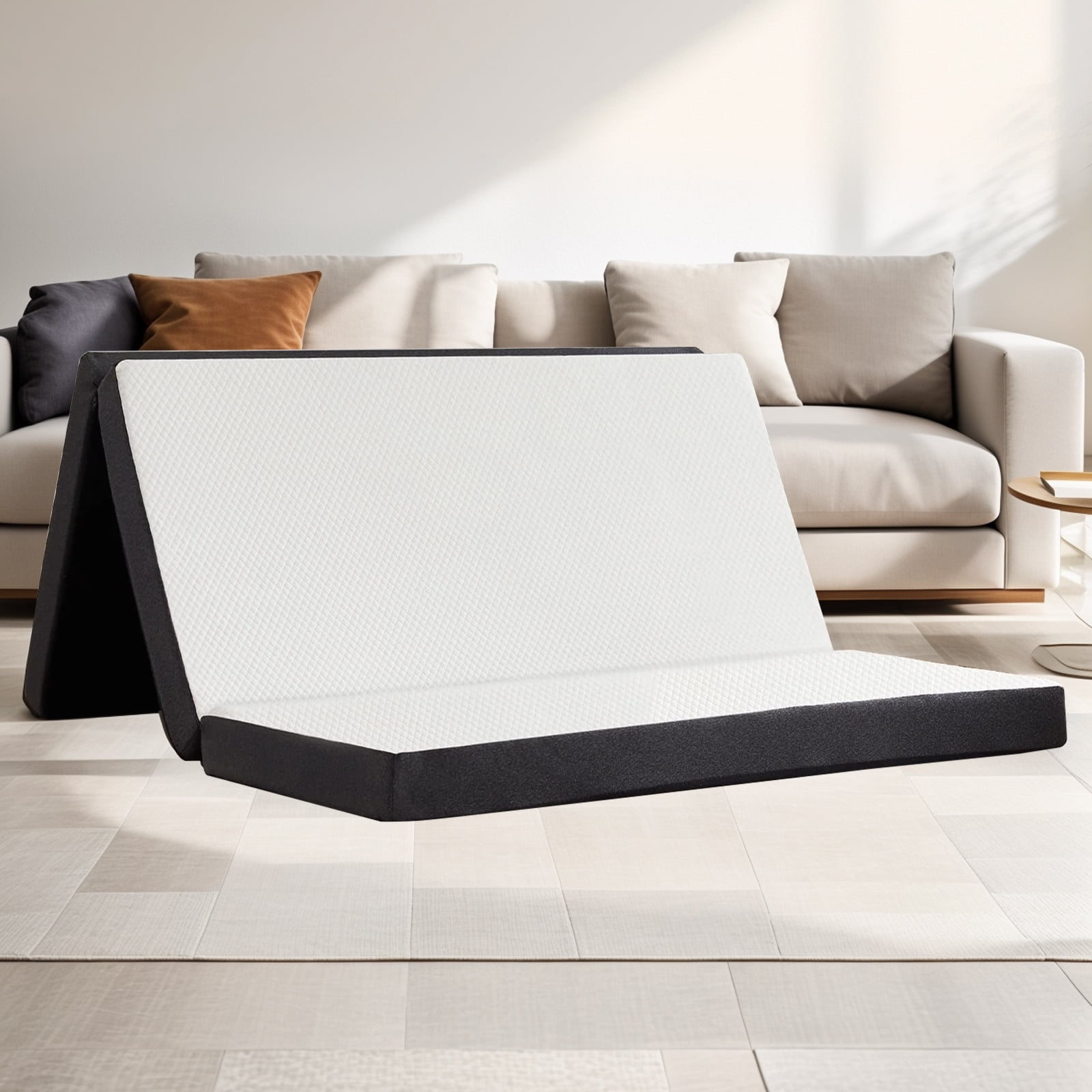 4-Inch Tri Folding Memory Foam Mattress with Removable Cover, Twin Tri-Fold Mattress