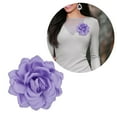 thumbnail image 2 of Fabric Flower Brooch Accessory Elegant Fabric Flower Lapel Decoration Beautiful Brooch Pin for Anniversary Gift, 2 of 8