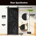 thumbnail image 3 of Homacer 5-in-1 Design 32'' W x 80'' H x 1-3/8'' D Solid Wood Barn Door, Finished and Unassembled, with Pre-drilled Holes for Easy Assemble and Pre-routed Groove, Interior Only (Black), 3 of 8