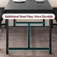 thumbnail image 4 of 3-Piece Dining Table Set for 4 – Industrial Rectangular Table with 2 Upholstered Benches, Sturdy Metal Frame, Space-Saving for Apartments, Condos, Studios – Multiple Color Options Available, 4 of 8