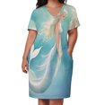 thumbnail image 3 of White Mermaid Loose Pocket Dress Dresses Summer Summer Dresses for Women, 3 of 9