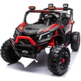 thumbnail image 3 of Joyracer 4WD 24 Volt Ride on Toys for Big Kids, 2 Seater Power Car wheels UTV with 800W Motors, Remote Control, Bluetooth, LED Light, Red, 3 of 11