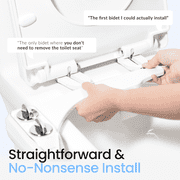 LUXE Bidet NEO 320 Plus – Warm Water Bidet Attachment, EZ-Lift Hinges, 360° Self-Clean (White)