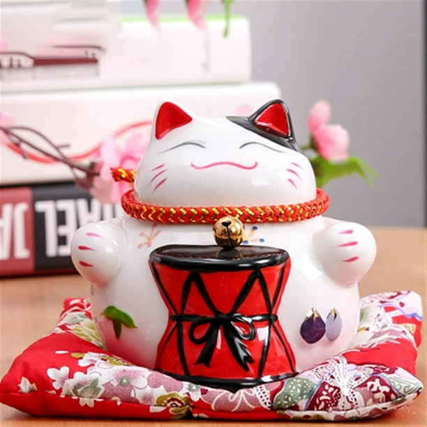 4.5 inch Maneki Neko Ceramic Lucky Cat Home Decor