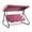 Red, variant on Kicctian 3-Seat Outdoor Swing Chair with Adjustable Canopy, Convertible Bench to Flat Bed, with Removable Cushions, 750 lbs Capacity, Ideal for Patio, Garden, Porch, Red