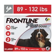 Frontline Plus Flea and Tick Treatment for Extra-Large Dogs, 6 Doses
