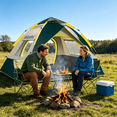 thumbnail image 3 of Mibote 4-Person Camping Tent, Auto Setup Pop Up Tent, Waterproof, Huge Door & Windows for Camping, Hiking, Travel, 3 of 7