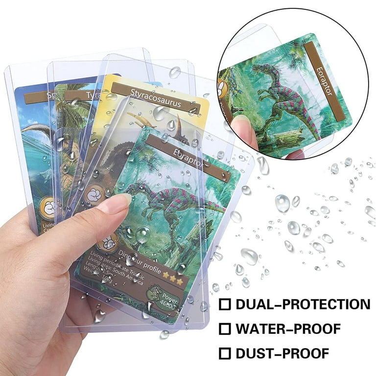 Card Sleeves Hard Plastic Card Sleeves for Baseball, Elbourn Card  Protective Card Holder for Trading Cards,Sports Cards 3 x 4 Inch (100pcs)