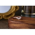 thumbnail image 3 of 14K Rose Gold Marquise Oval Shape Moissanite Crown Engagement Ring for Women, 3 of 5