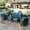 Peacock-blue, variant on Summit Living 7-Seat Wicker Patio Furniture Set with 2 Swivel Chairs & 3-Seat Sofa with 2 Ottoman & 1 Coffee Table, Outdoor Sectional Conversation Set for Garden, Navy-blue
