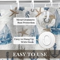 thumbnail image 5 of Starfish Beach Theme Shower Curtain Fabric Tropical Sea Waves Seashell Conch Hawaiian Seaside Scene, Ocean View Cloth Shower Curtains with Hooks for Home Hotel Decor, 5 of 6