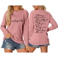 thumbnail image 2 of Sweatshirt for Women Long Sleeve Sweatshirt for Women’S Pullover Light Pink Sweatshirts for Women Fall Clothes for Women Clothing, 2 of 4
