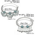 thumbnail image 7 of Beads Flower Coins Long Tassel Waist Belly Chains Vintage Dance Belts Gypsy Body Jewelry, 7 of 7