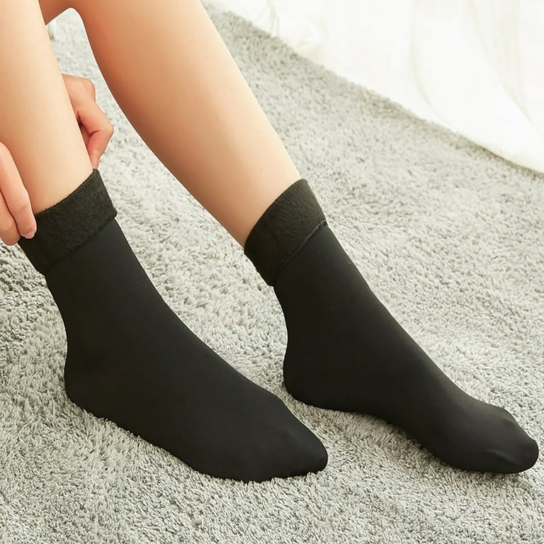 CLZOUD Low Cut Ankle Socks Bulk for Women Black Polyester Wool