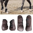 thumbnail image 1 of 4 Pieces Front Hind Legs Jumping Tendon Horses , Leg , Durable Dressage Horse Riding Equestrian Equipment - Brown L, 1 of 10