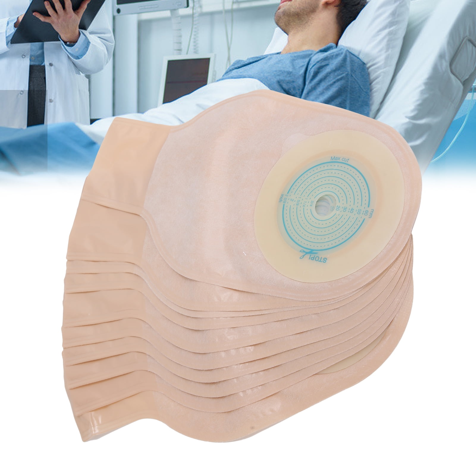 Buy Fugacal Ileostomy Stoma Care Bag,Colostomy Bag,10pcs Ostomy Bag One