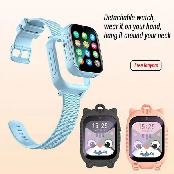 2024 New Phone Watch SIM Card 4g Smart Watch Boy Girl Photo Wifi Positioning Child Watch HD Video Call Sos Tracker Birthday Gift Pink Add 0
