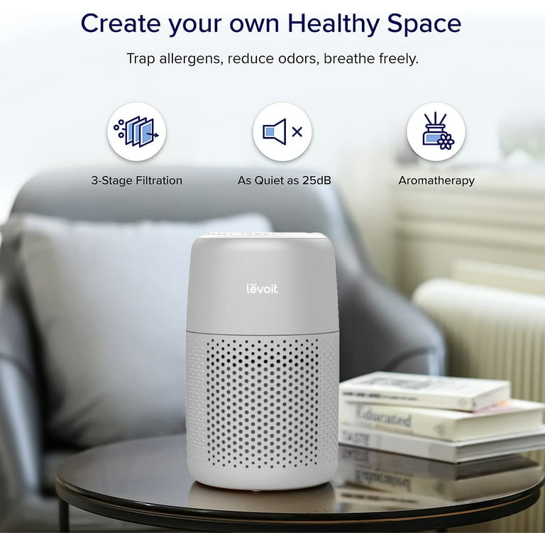 Levoit Air Purifier Filtration with True HEPA Filter, Compact Odor