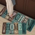 thumbnail image 3 of Farmhouse Kitchen Rugs and Mats Set of 2 Kitchen is The Heart of The Home Vintage Non Slip Washable Floor Mat Home Decor 17x47 inch and 17x29 inch, 3 of 6