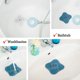 thumbnail image 5 of Colador de silicona para fregadero, 2 protectores de drenaje de silicona con 4 ventosas, colador de fregadero de cocina, colador de pelo de ducha, colador de fregadero de cocina y baño, fácil limpieza esquí esquí Gafas de esquí, 5 of 5