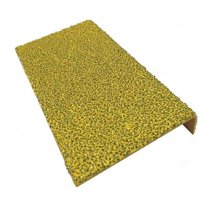 Anti-Slip Stair Nosing Steel Yellow, 23 39/64 in W x 7/64 in Thick