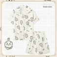 thumbnail image 5 of Chiikawa Usagi Hachiware Pajamas Summer Ice Silk Short-sleeved Summer Thin Home Clothes Three-piece Set, 5 of 7