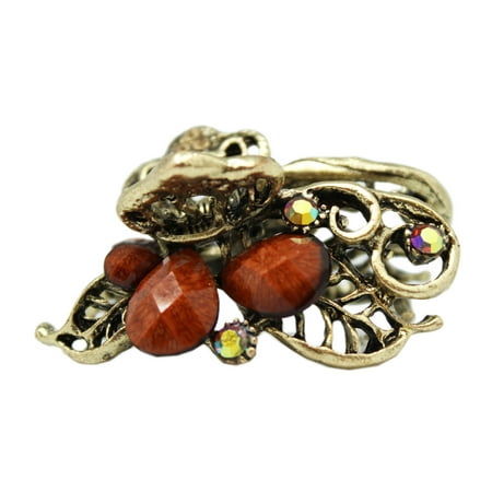 Small Crystal Butterfly Claw Clip - Gem Bronze Butterfly Hair Claw Clip