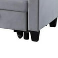 thumbnail image 4 of Han 83 Inch L Shape Sleeper Sectional Sofa, Reversible Chaise, Light Gray - Saltoro Sherpi, 4 of 5