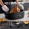 thumbnail image 5 of Electric Roaster Oven 20QT, Turkey Roaster with Self-Basting Lid, 1450W, Defrost/Warm, Fits Up to 24lbs, Removable Pan & Rack, 5 of 9