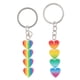 thumbnail image 1 of 2 llaveros LGBTQ Pride con forma de corazón y elementos arcoíris., 1 of 5