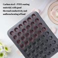 thumbnail image 3 of 48cup Mini Muffin Pan,non-stick Mega Mini Round Cupcake Pan Tray Baking Mould,baking Mould Bakeware Cooking Accessory,black, 3 of 5
