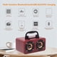 thumbnail image 4 of Altavoz Portátil de Madera con Bluetooth 5.0 Estéreo de Doble Canal con Radio FM, Sonido de Alta Fidelidad, Tarjeta TF, Soporte AUX A, 4 of 5