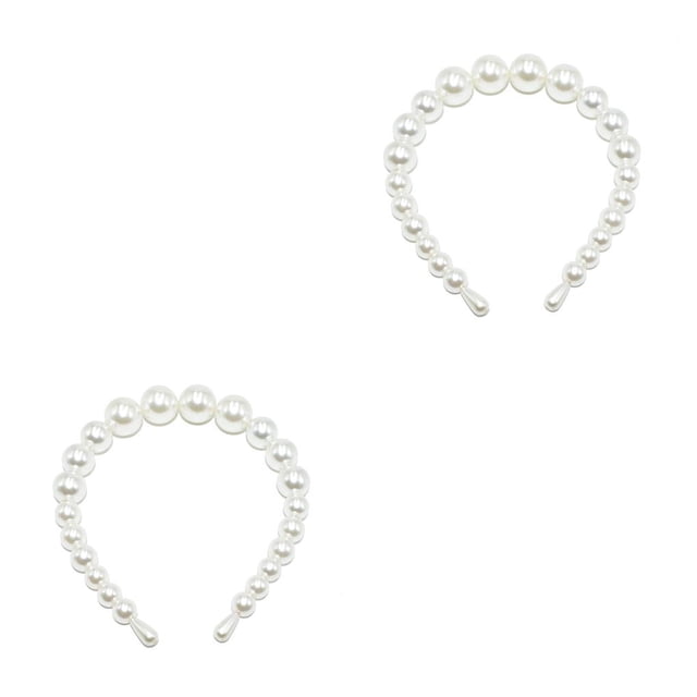 Minnieouse Exquisita perla Diadema Ajustable Resistente al desgaste Universal Chic Accesorios para el peinado del cabello Regalos para el día de San Type2 NO2 Minnieouse CBP232355