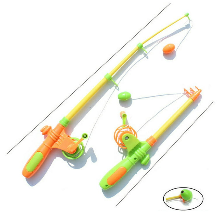 Hirigin Hot 7pcs Magnetic Fishing Toy Pole Rod Model Fish Kid Baby Bath Time Fun Game, Size: 19.2