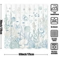 Ikfashoni Ocean Beach Shower Curtain, Blue White Nautical Coral