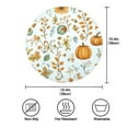 thumbnail image 3 of 15.4" Round Placemat Set of 1 Polyester Fabric Place Mats Non-Slip Dining Kitchen Table Mats for Kitchen Party Decor Cute Autumn Pumpkin, 3 of 5