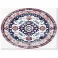 thumbnail image 2 of Area Rugs Indoor Non-Slip Rectangle Rug 5x8 Ft Boho Floral Retro Rug Rubber Backing Floor Mats Non Shedding Home Decor Carpet for Entryway Living Room, 2 of 8