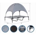 thumbnail image 2 of Cama de Perro Elevado con Canopy extraíble con Bolso de Mano Conveniente Sombra Interior Tela portátil Oxford Cama de Perro al Aire Libre Cama de Gato Tienda de Mascotas de Camping(X-Large), 2 of 7