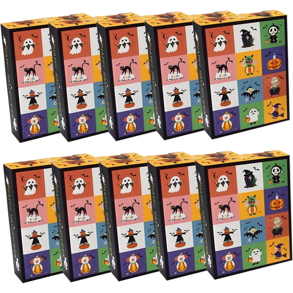 Halloween Treat Boxes Empty Candy Favor Boxes for Kids Party Decoration Set, 10 Pcs